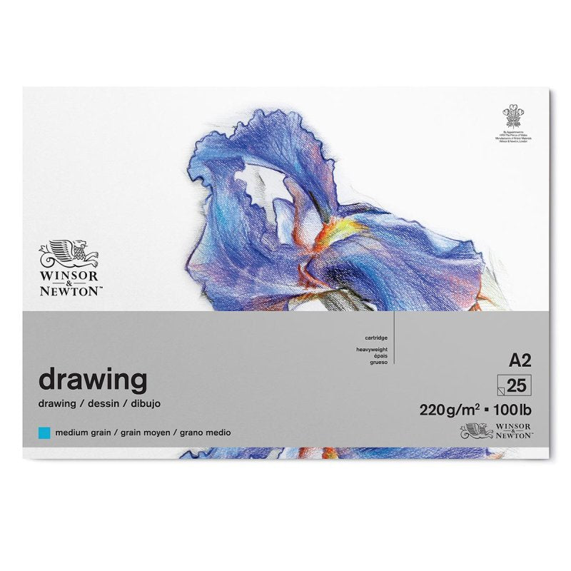 Winsor & Newton Drawing Pad Medium Grain 220g A2 (25 Sheets)