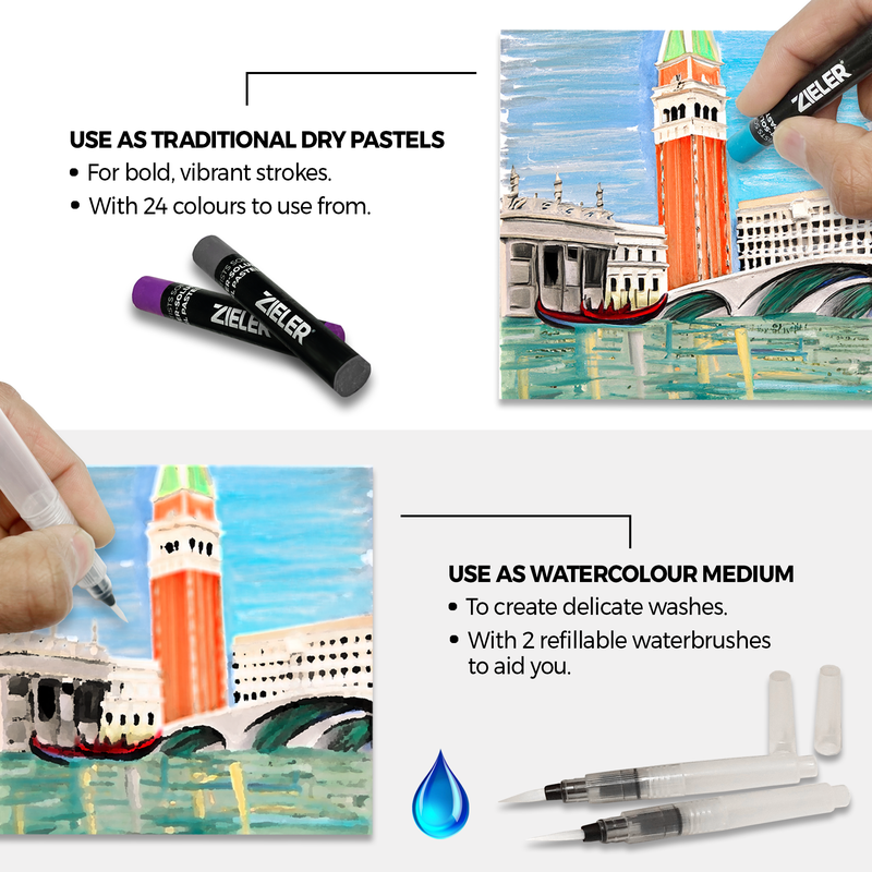 Zieler Water Soluble Oil Pastel Intense (Set of 24)