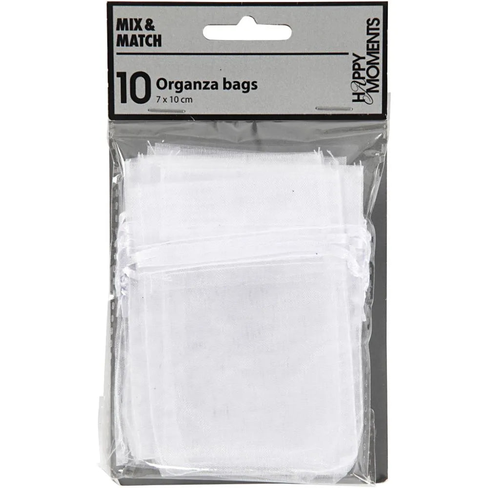 Organza Bags White - 10 Pack