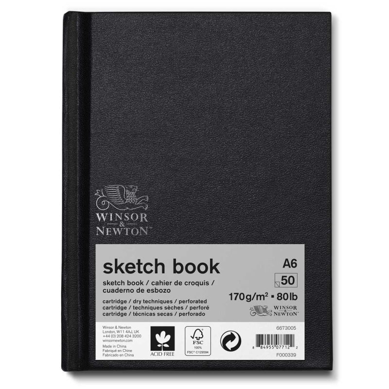 Winsor & Newton Hardback Sketch Book 170gsm - A6 Bound