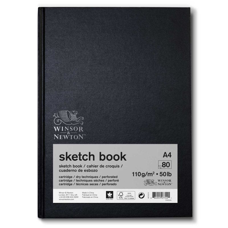 Winsor & Newton Hardback Sketch Book 110gsm - A4 Bound