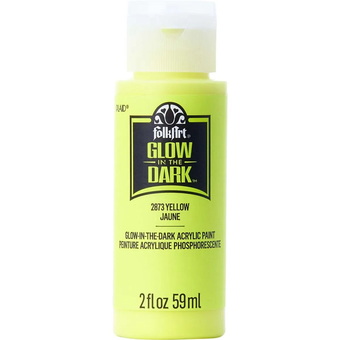 FolkArt Glow-in-the-Dark Acrylic 59ml - Yellow