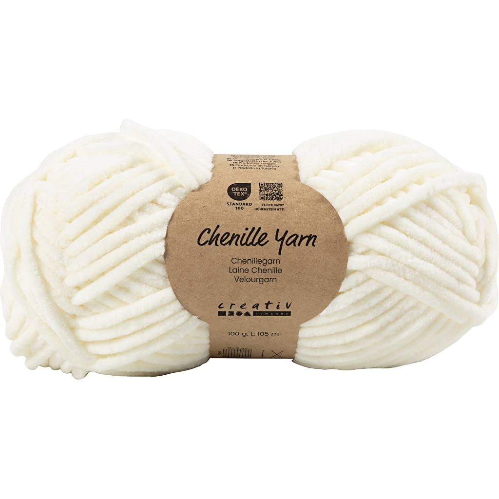 Velour Yarn L: 105m Needle 5-6 off-White 100g