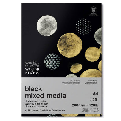 Mixed Media Spiral Pad Black - A4