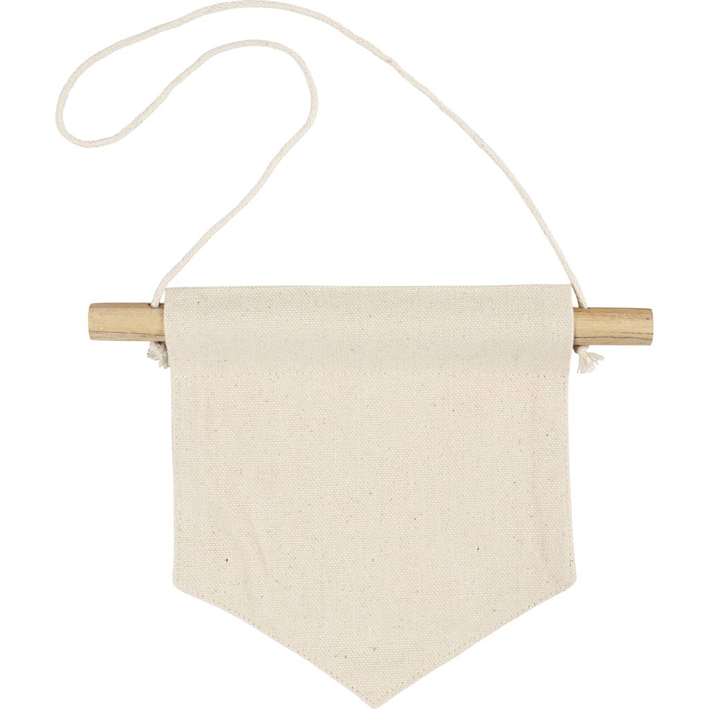Wall Banner Pointed shape H:165cm W:15cm 300g - Light Natural (2 Pack)