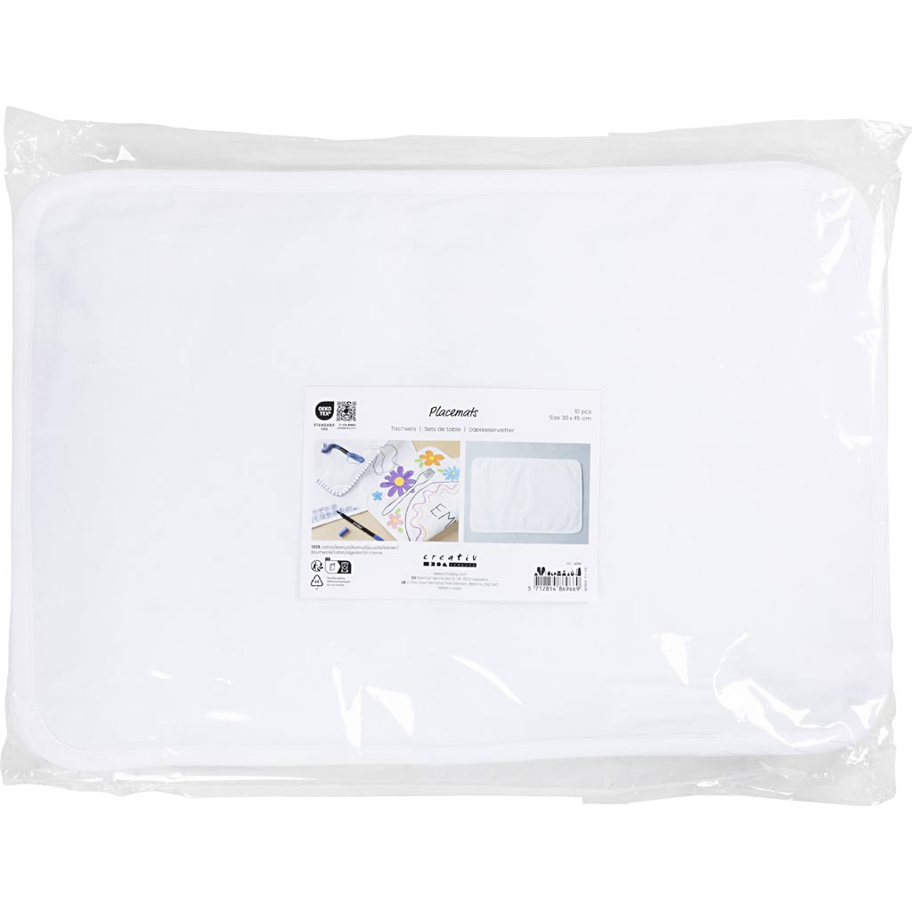 Placemats 30x45cm 145g - White (10 Pack)