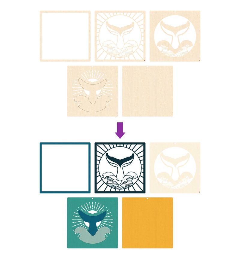 Splat Planet Wood Art Kit - Whale