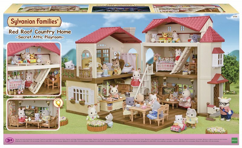 Sylvanian Families Red Roof Country Home Secret Attic Playroom Set