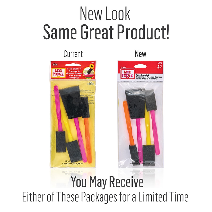 Mod Podge 4 Piece Foam Brush Set