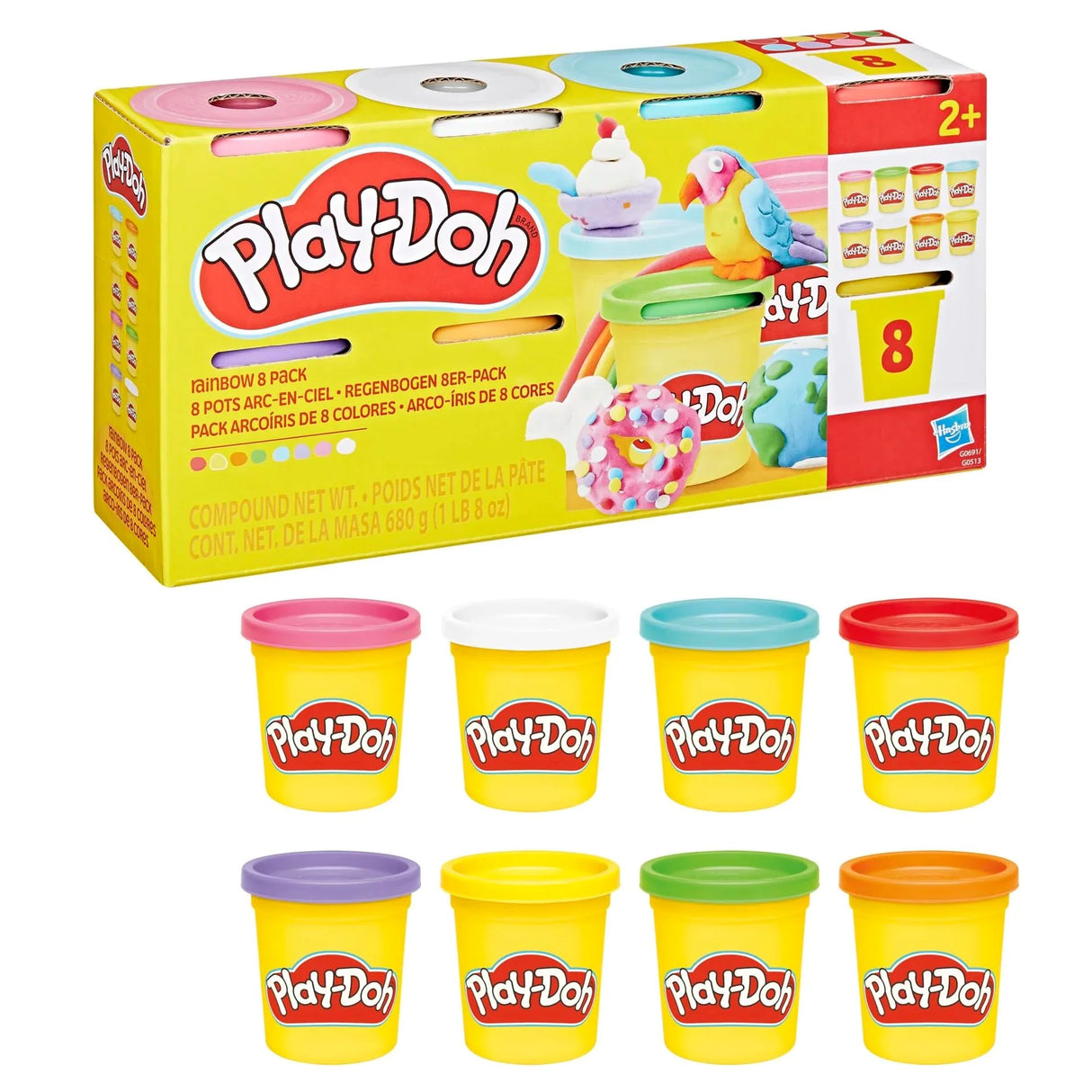Play-Doh 3oz - Rainbow Colours (8 Pack)