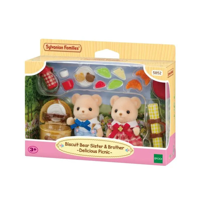 Sylvanian Families Biscuit Bear Sister & Brother Delicious Picnic