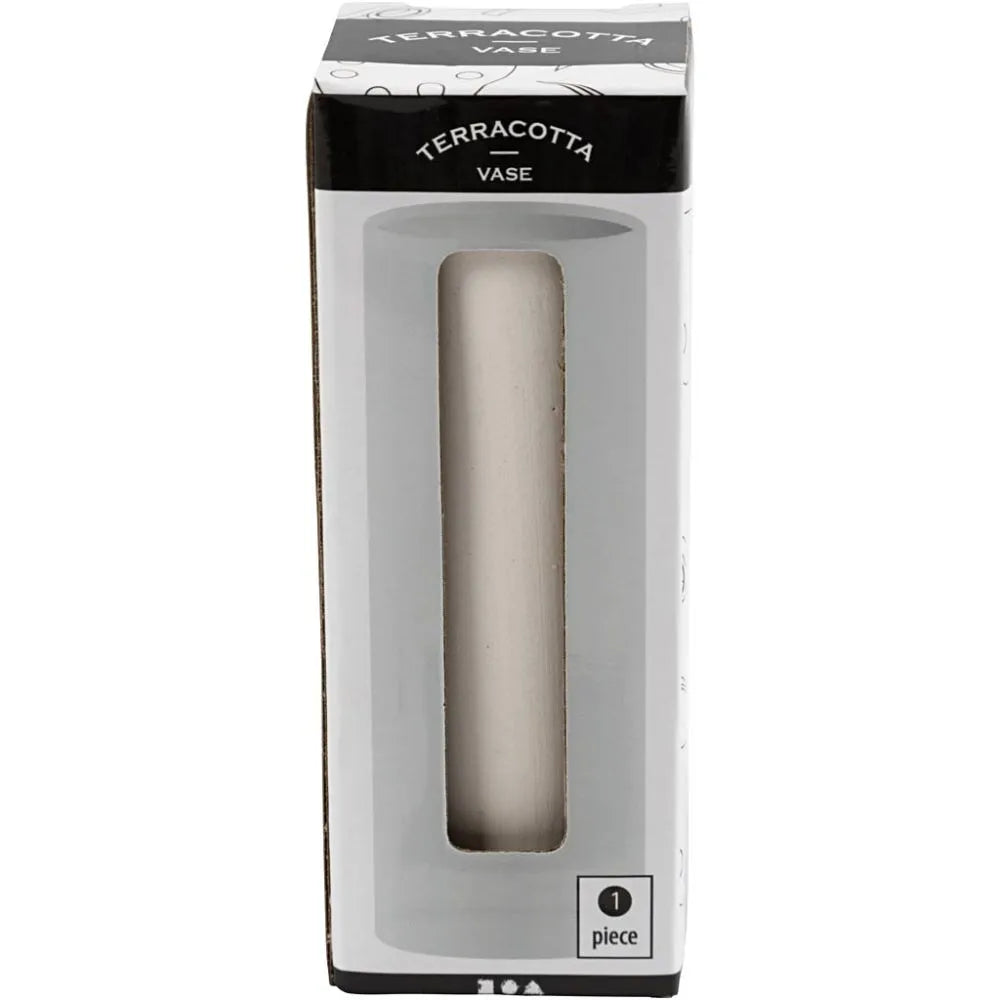 Terracotta Vase 11 cm - White