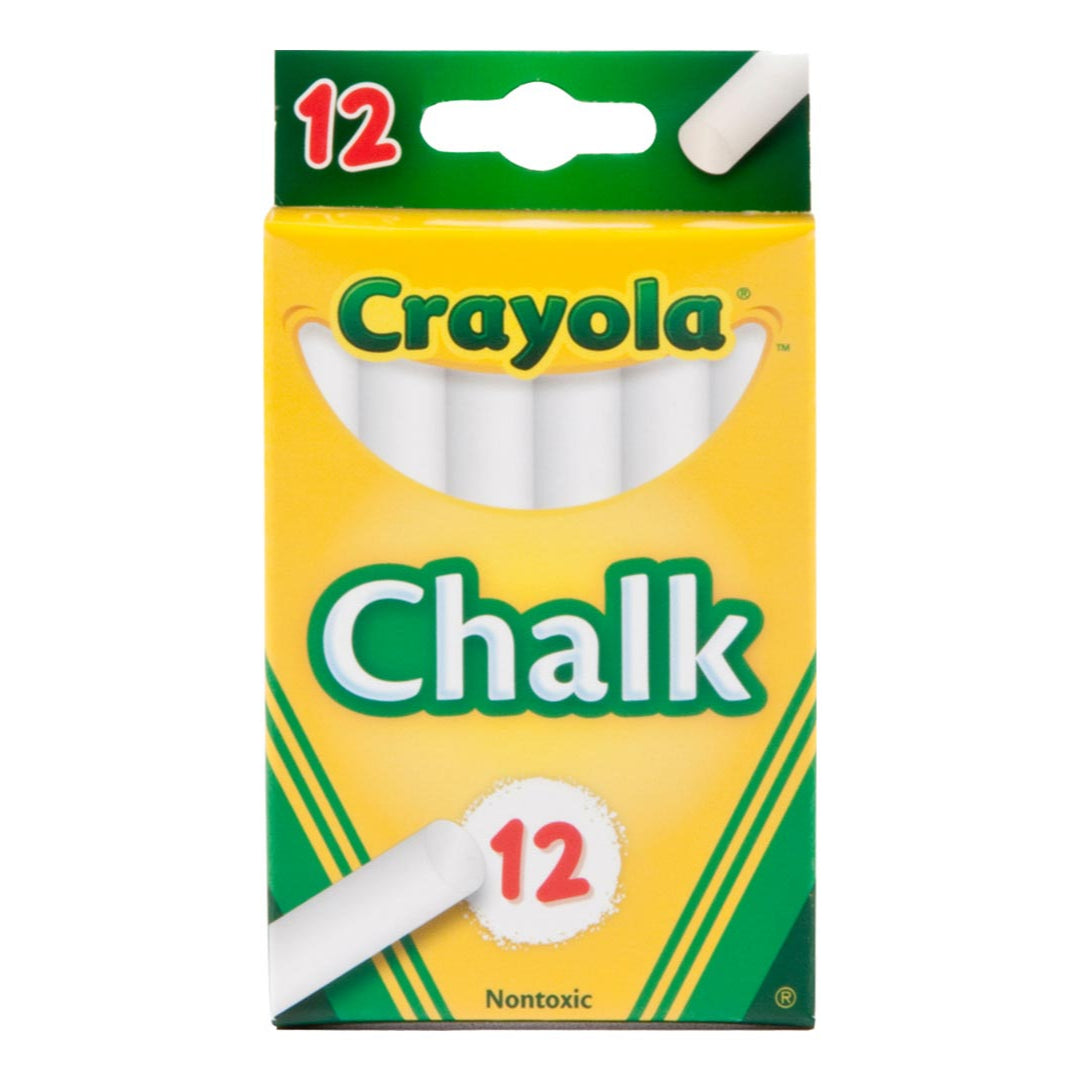 Crayola Anti Dust White Chalk (12 Pack)