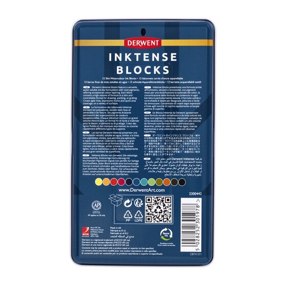 Derwent Inktense Blocks (12 Tin)