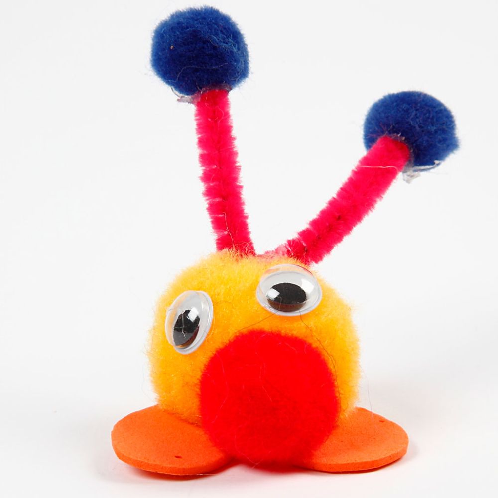 Pom Poms 5-40mm - Assorted Colours 200g