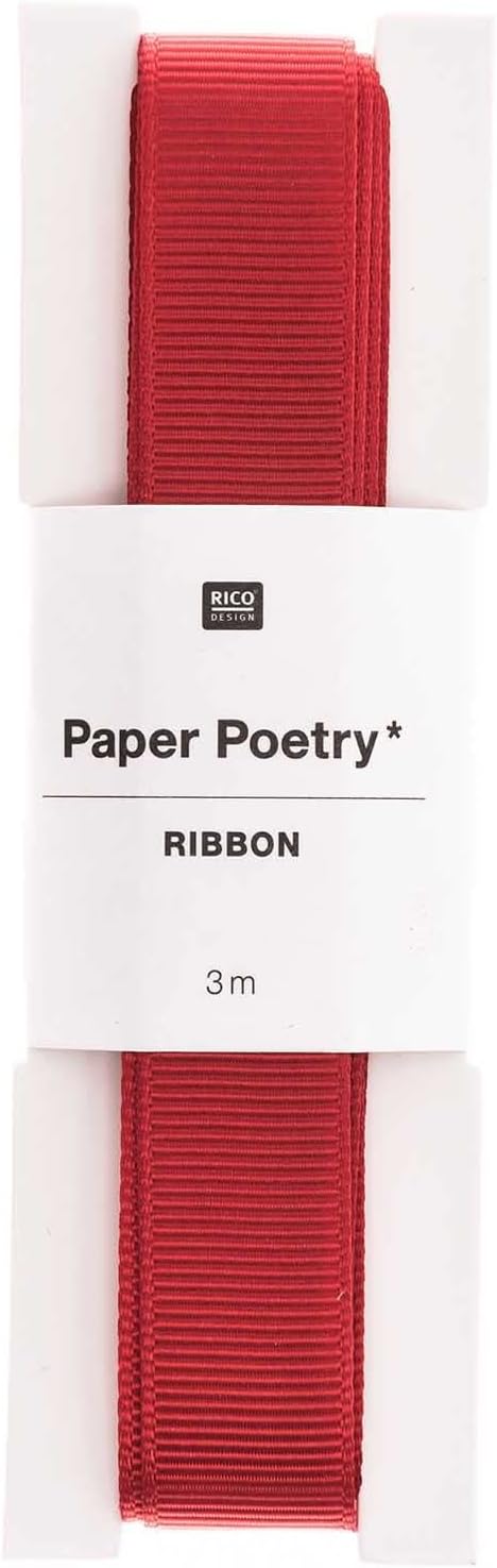 Red Grosgrain Ribbon - 16mm/3m