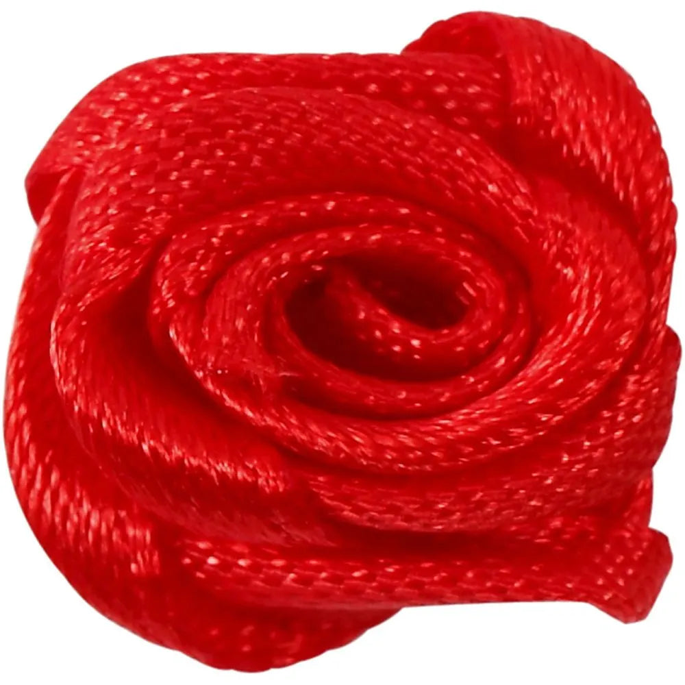 Satin Rose Embellishments - Pack of 50