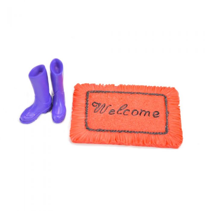 Irish Fairy Door Accessories - Welcome Mat and Boots Pack