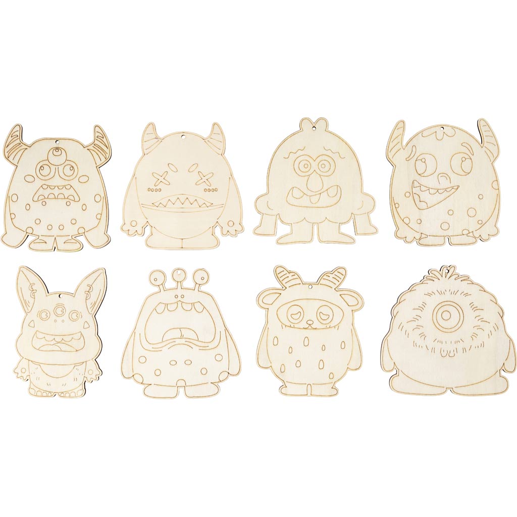 Wooden Figures - Monsters H:124cm Thickness 3mm (24 Pack)