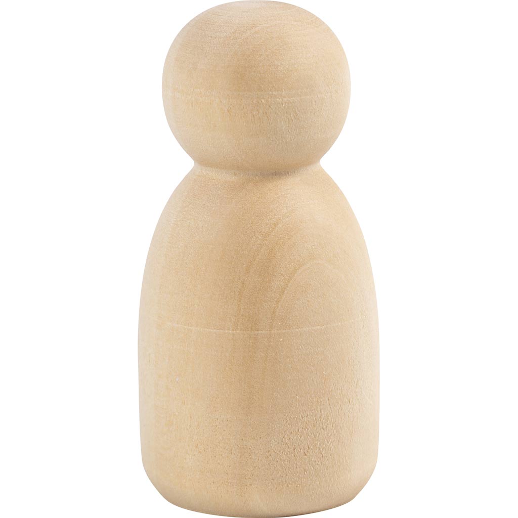 Wooden Figure Body Oval H:6cm (5 Pack)