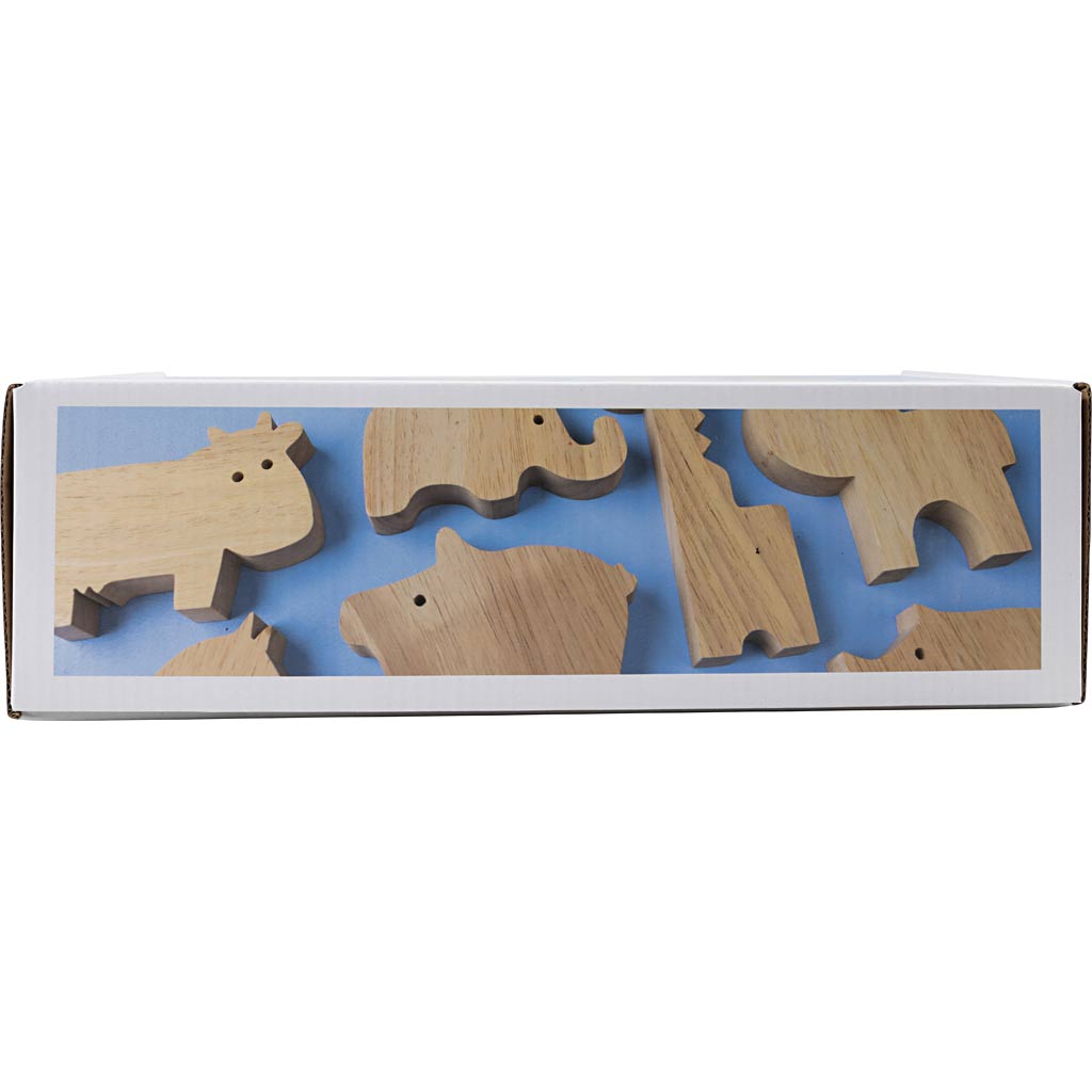 Wooden Animals - Farm and Safari 3-145cm (44 Pack)