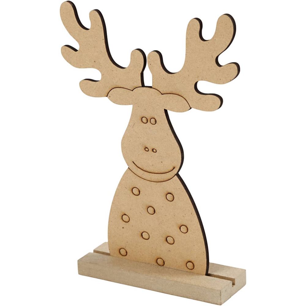 Wooden Christmas Figure - Reindeer 15cm
