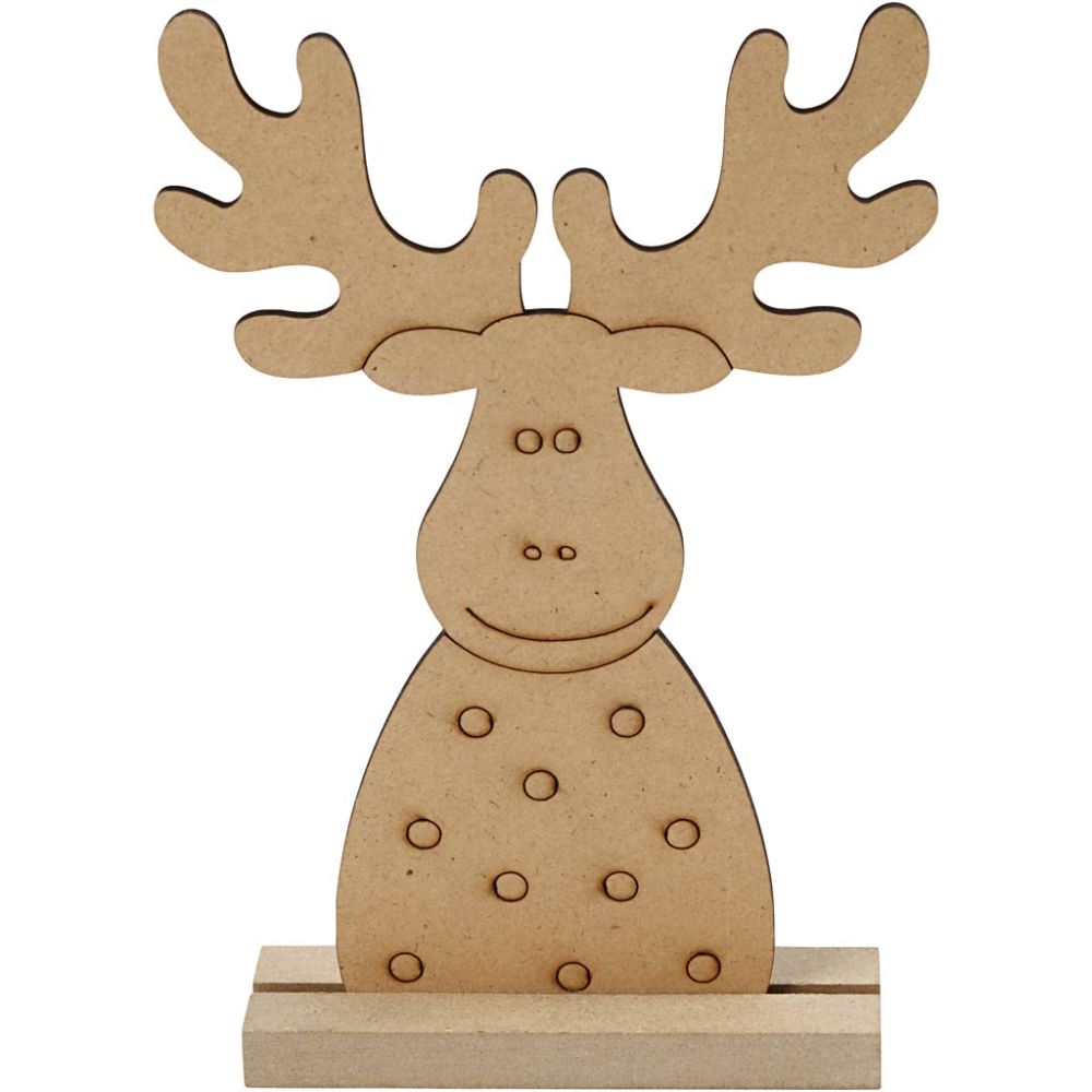 Wooden Christmas Figure - Reindeer 15cm