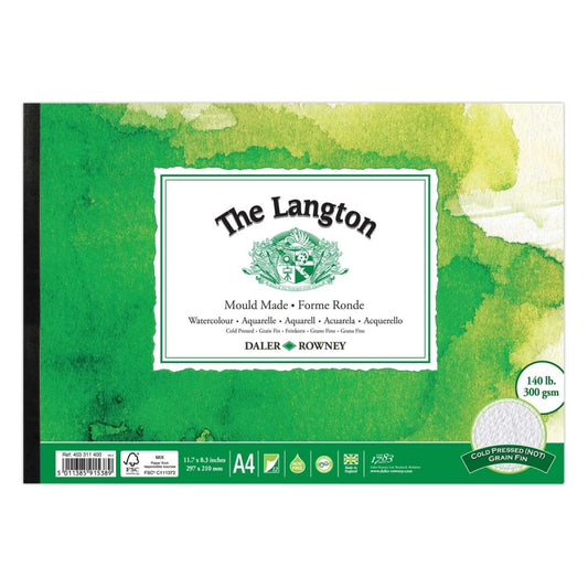 Langton Watercolour Pad A4 300G 12 Sheets