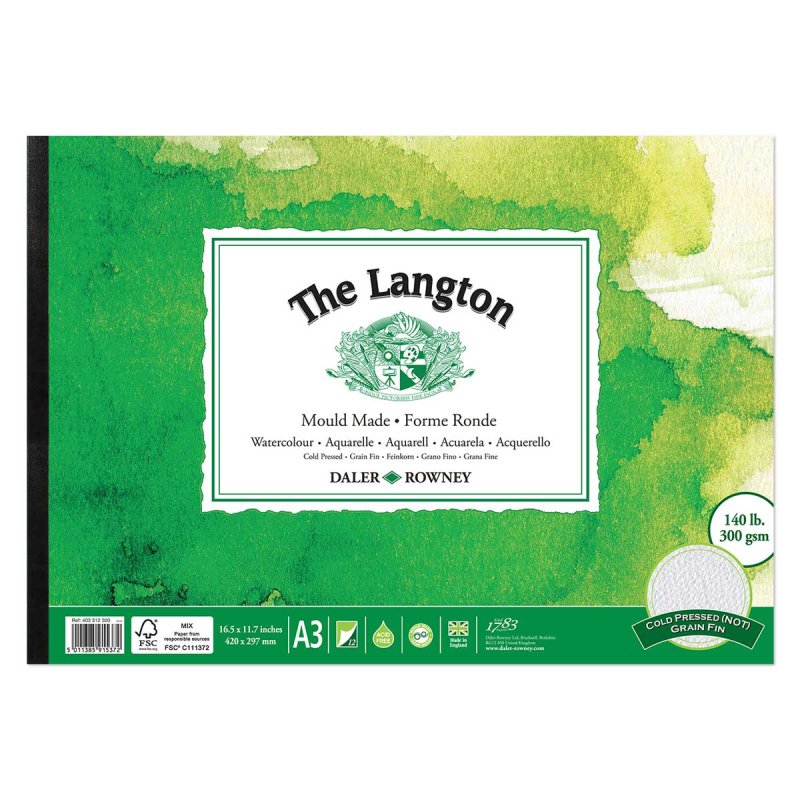 Langton A3 Watercolour Paper Pad