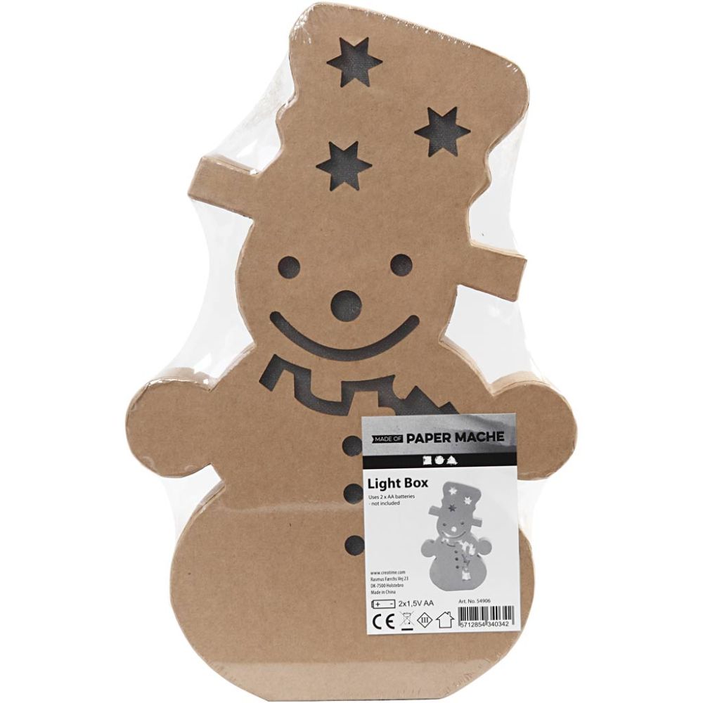 Figure With Light Inside 27cm - Snowman