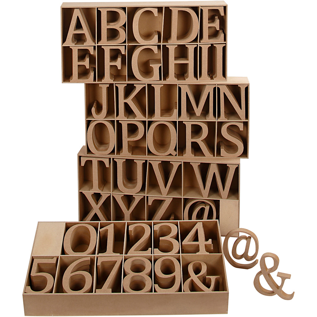 Wooden Letters, Numbers And Symbols