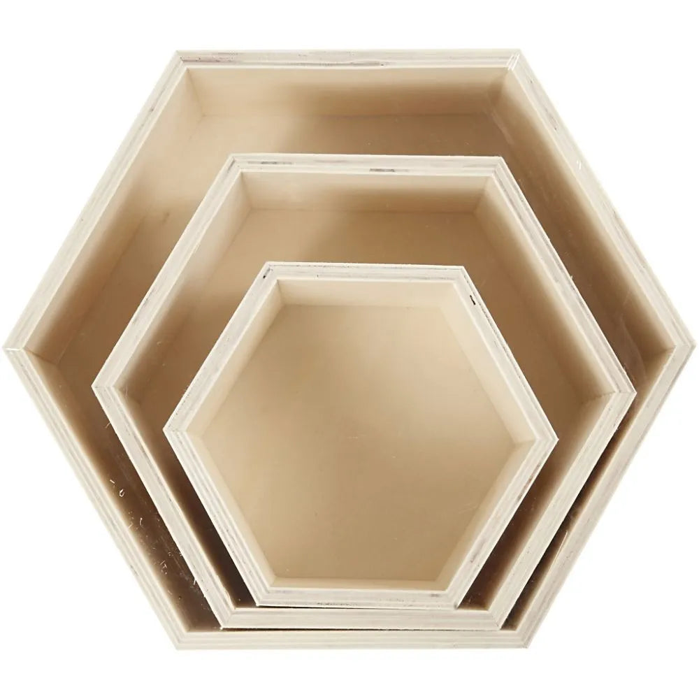 Storage Boxes, H: 14.8+19+24.2 cm, depth 10 cm, 3
