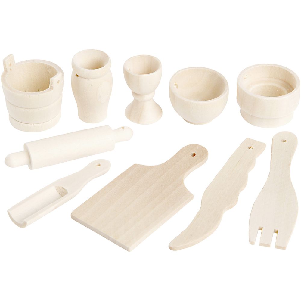 Wooden Kitchen Tools 40-60mm (10 Pack)