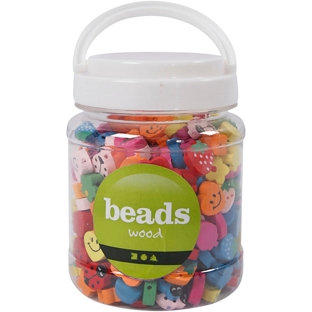 Shaped wooden beads
