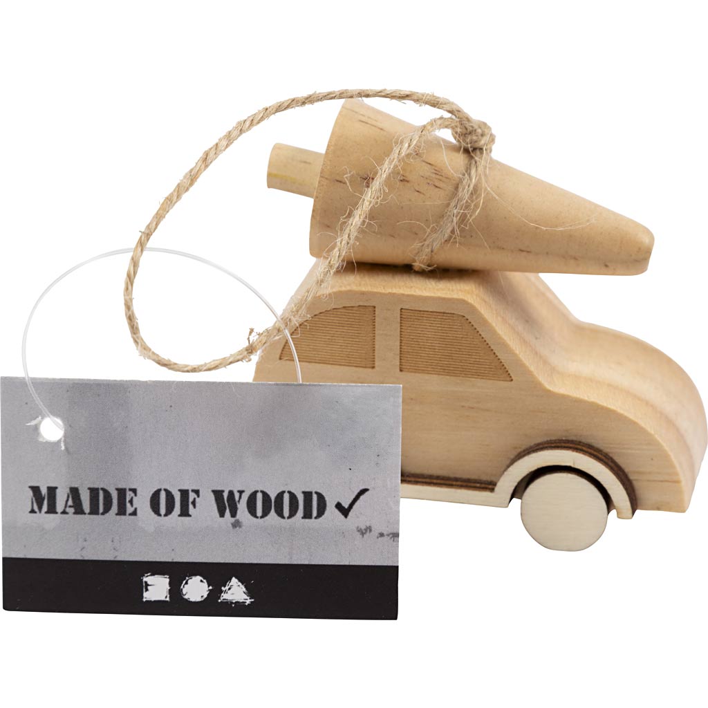 Car with Christmas tree