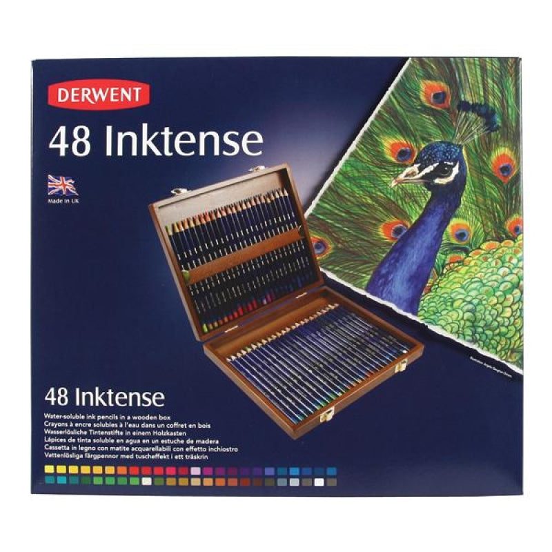 Derwent Inktense Pencils - Wooden Box of 48