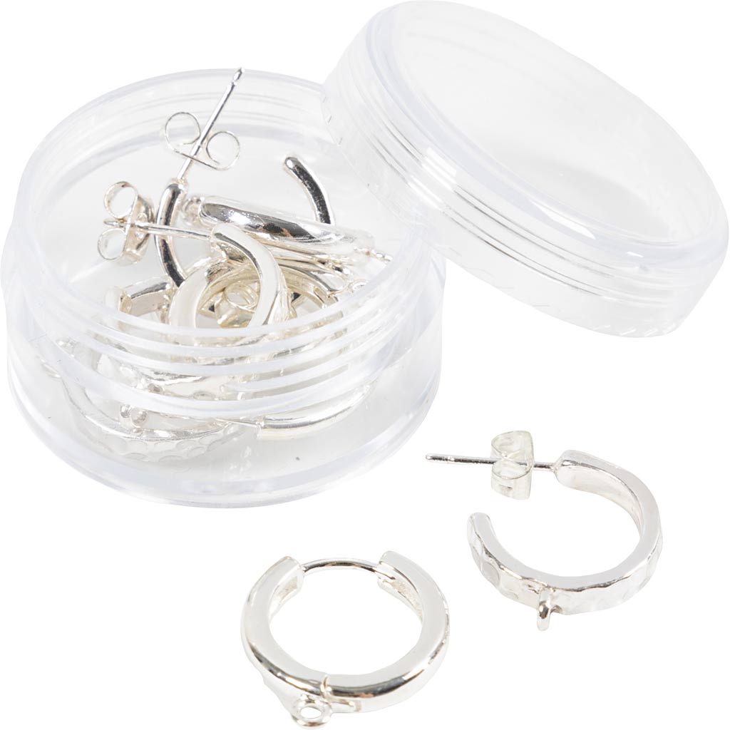Eye hoop earrings
