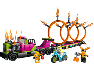 Lego Stunt Truck and Ring Of Fire Challenge
