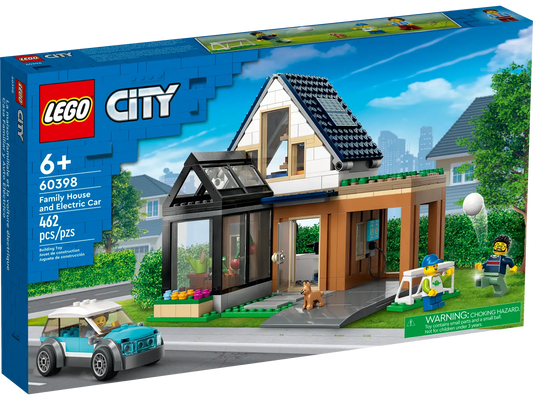 Lego Family House And Electric Car