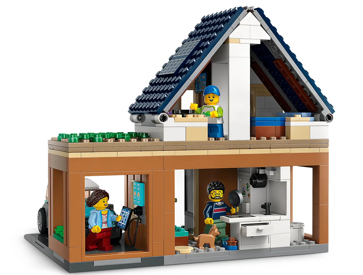Lego Family House And Electric Car