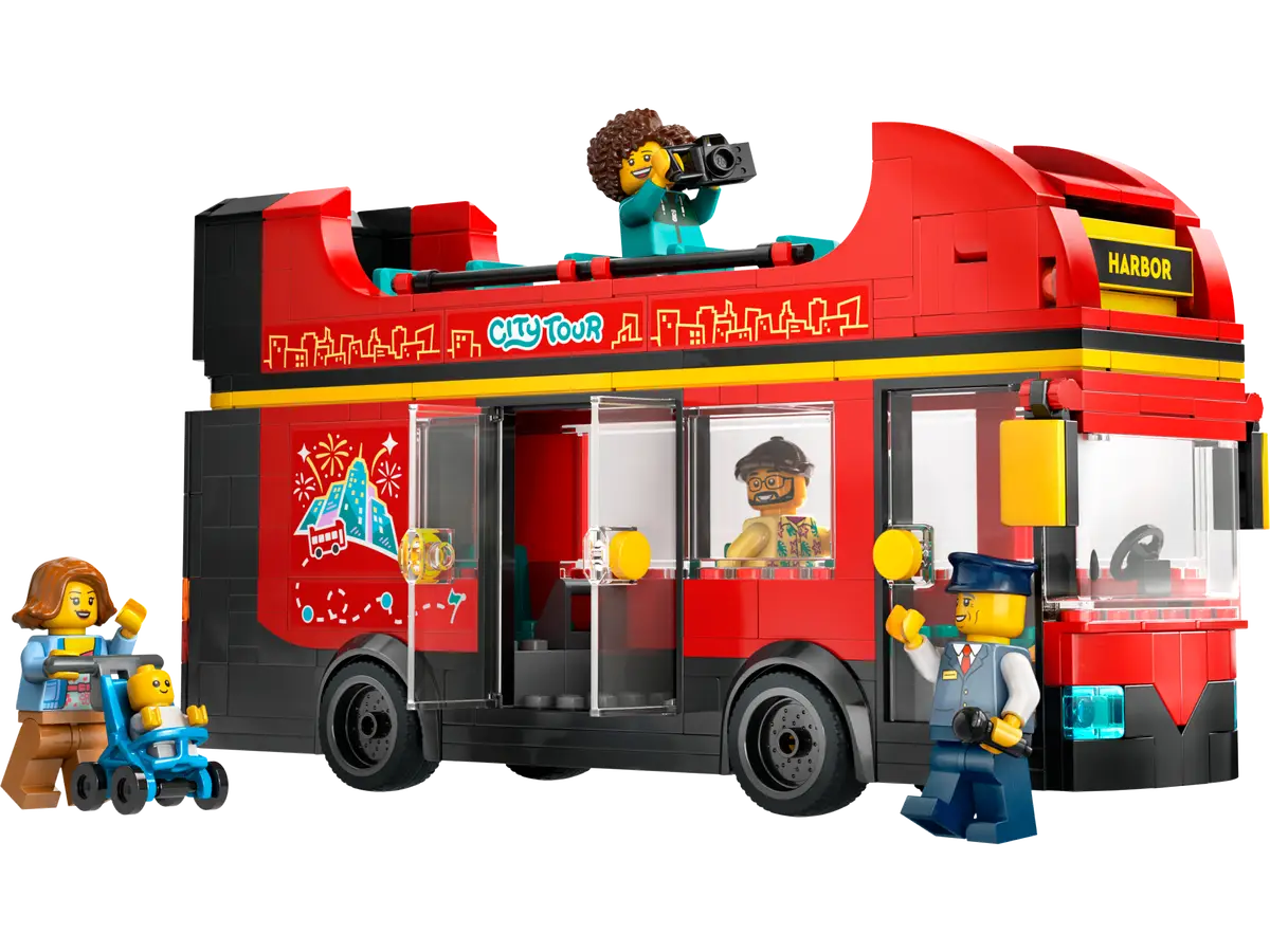 Lego City Red Double-Decker Sightseeing Bus