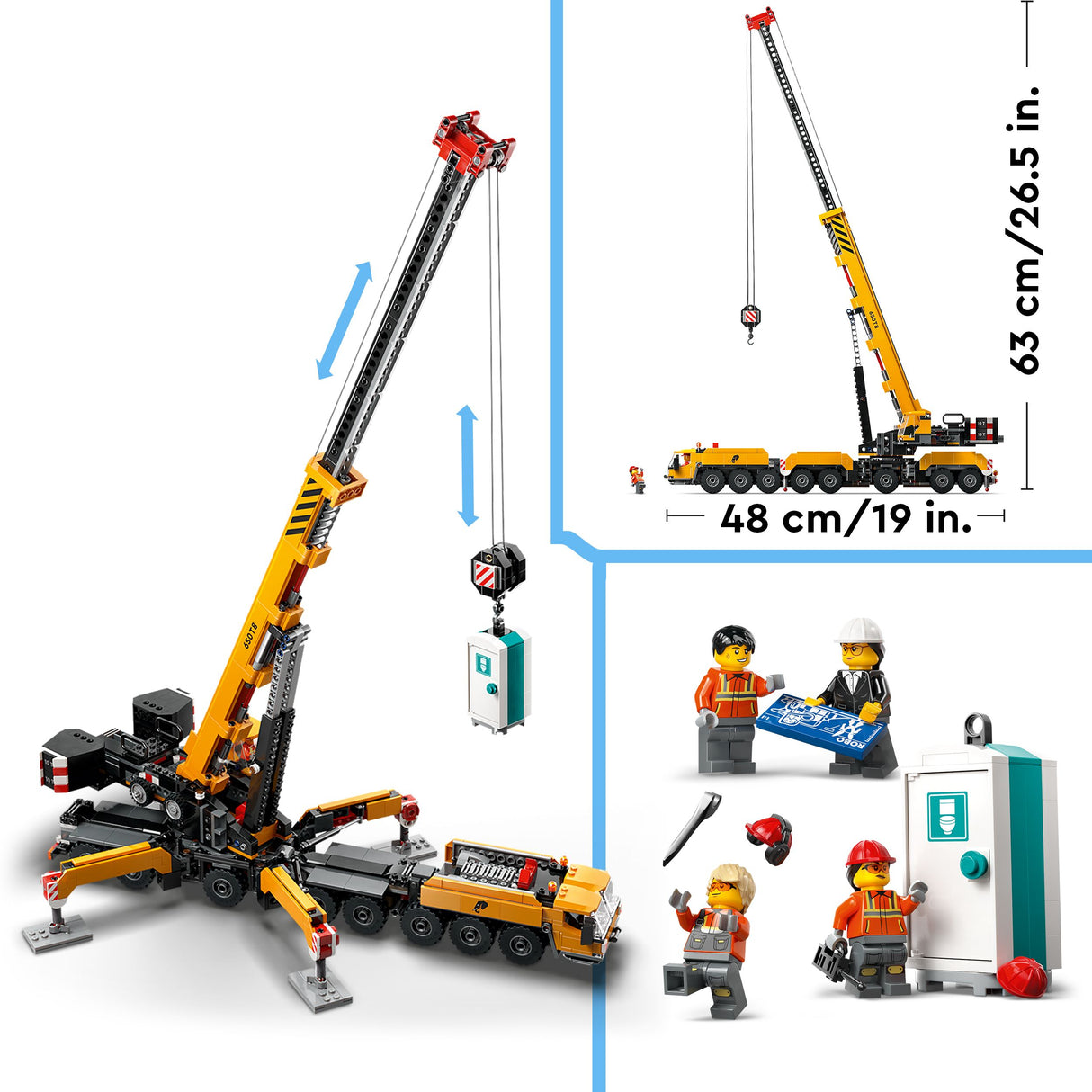 Lego City Yellow Mobile Construction Crane