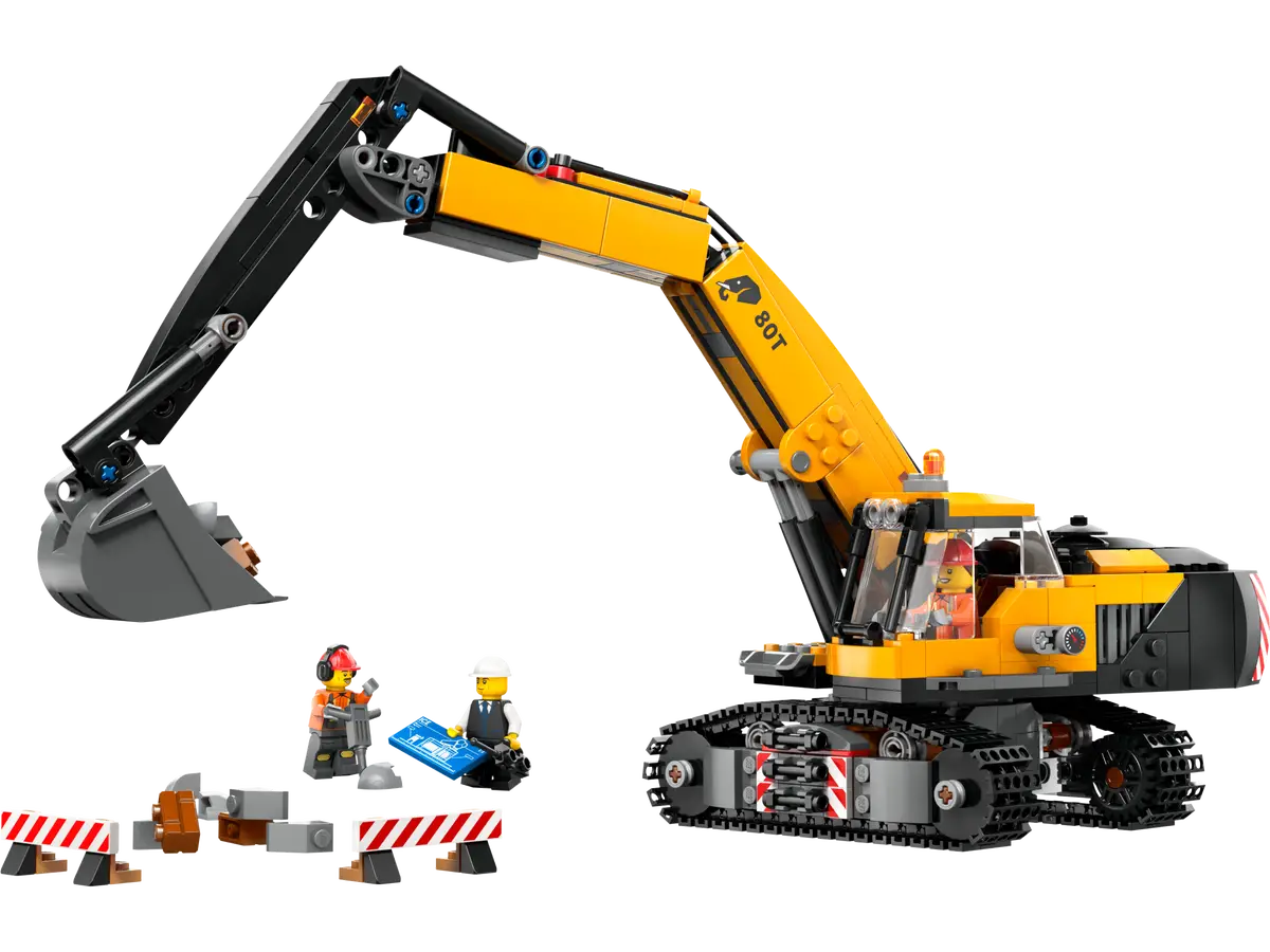 Lego City Yellow Construction Excavator