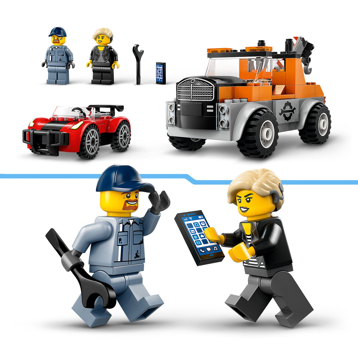 Lego City Tow Truck and Sports Car Repair