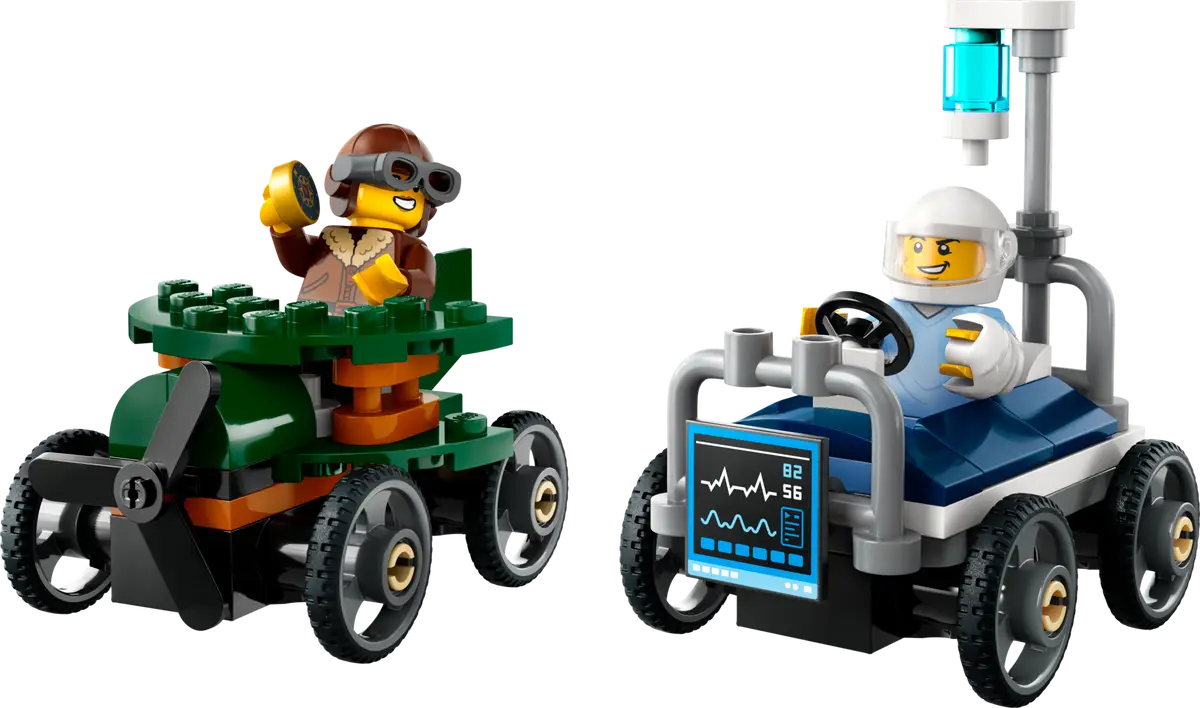 Lego City - Airplane vs. Hospital Bed Race Car Pack