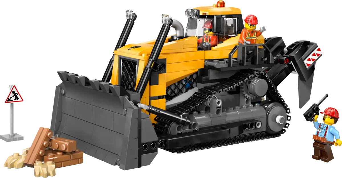 Lego City - Yellow Bulldozer with Front Loader