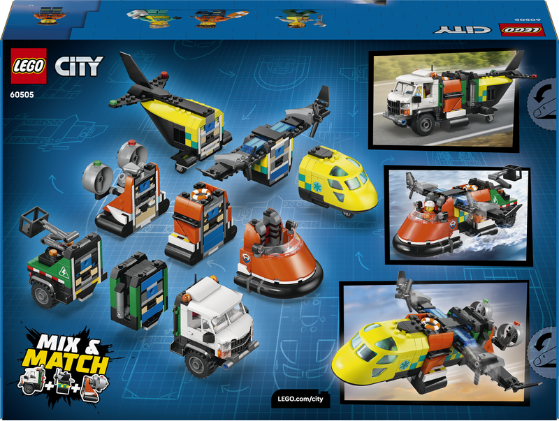 LEGO City - Airplane, Service Truck & Hovercraft Rem