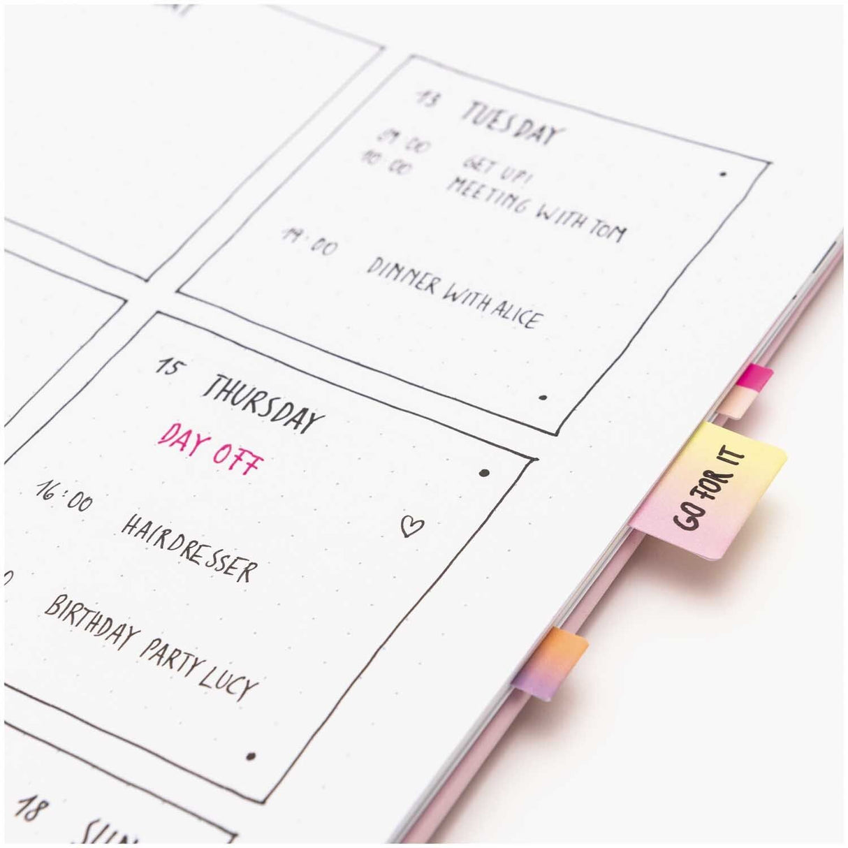 Paper Poetry Sticker Index - Pink (48 pieces)