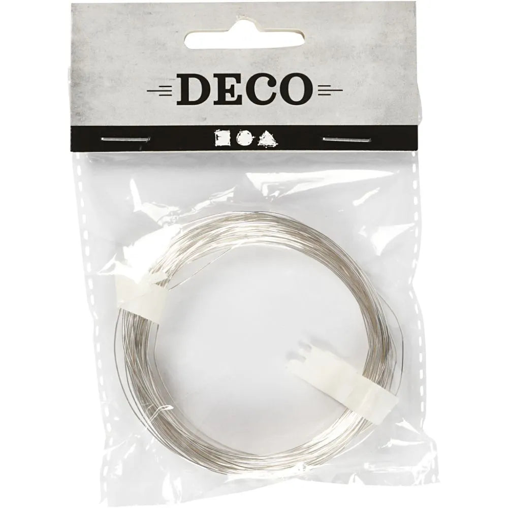 Silver-plated Wire, thickness 0.4 mm, 20 m, silver