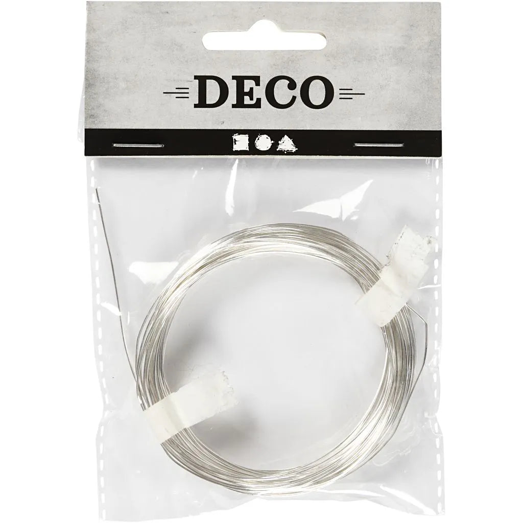 Silver-plated Wire, thickness 0.6 mm, 10 m, silver